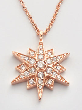 14KR 0.25CTW DIAMOND - STAR NECKLACE