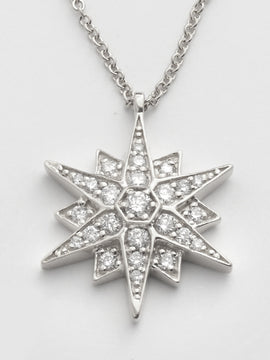 14KW 0.25CTW DIAMOND - STAR NECKLACE