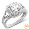 14KW 1.00CTW BAGUETTE DIAMOND BRIDAL RING WITH DOU