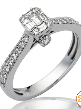 14KW 0.50CTW BAGUETTE DIAMOND BRIDAL RING