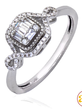 14KW 0.25CTW DIAMOND BAGUETTE BRIDAL RING - TWISTE