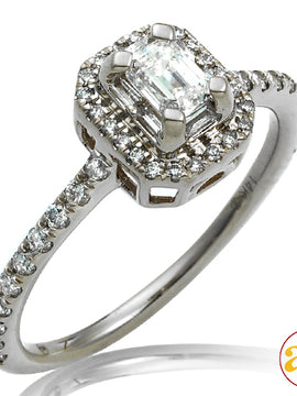 14KW 0.75CTW BAGUETTE DIAMOND BRIDAL RING