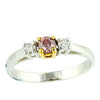 18KW 0.30CTW PINK DIA RING