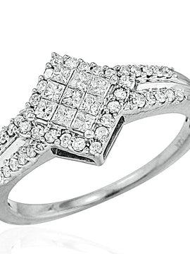 14KW 0.50CTW FANCY LADIES RING