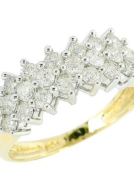 14KY 1.00CTW DIAMOND HONEYCOMB RING