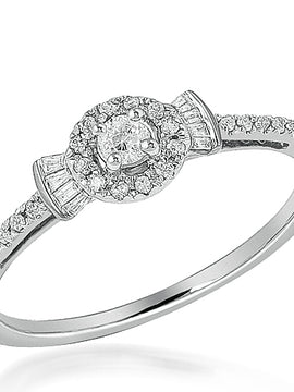 10KW 0.23CTW DIAMOND PROMISE RING