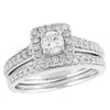 14KW 1.00CTW DIAMOND BRIDAL SET [0.42CT CTR]