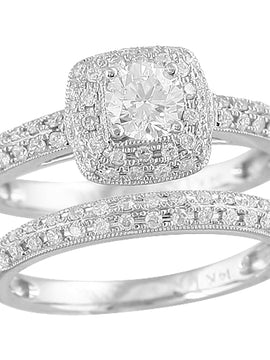 14KW 1.00CTW DIAMOND BRIDAL SET