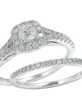 14KW 1.00CTW DIAMOND BRIDAL SET [0.35CT CTR]