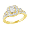 14KY 1.00CTW DIAMOND FANCY RING [0.33CT PC CTR]