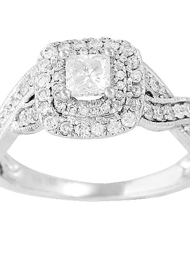 14KT 1.00CTW DIAMOND FANCY RING