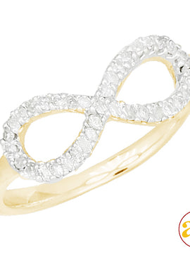 14KY 0.20CTW DIAMOND INFINITY RING