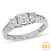 14KW 1.00CTW DIAMOND 3-STONE RING