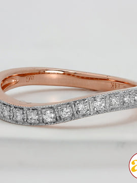 14KR 0.15CTW DIAMOND FANCY BAND