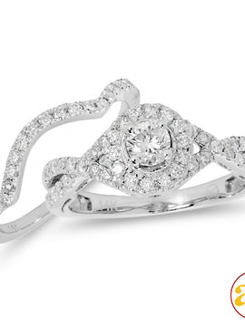 14KW 1.10CTW DIAMOND BRIDAL SET [0.27CT CENTER]