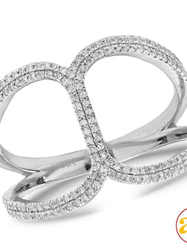 14KW 0.25CTW DIAMOND DESIGNER RING