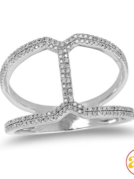 14KW 0.30CTW DIAMOND DESIGNER RING