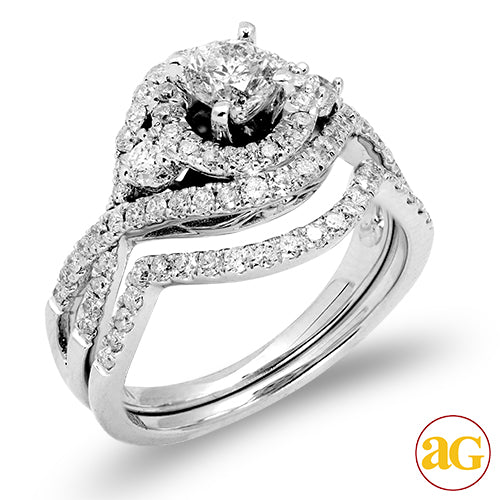 14KW 1.15CTW DIAMOND BRIDAL SET [0.41CT CTR]