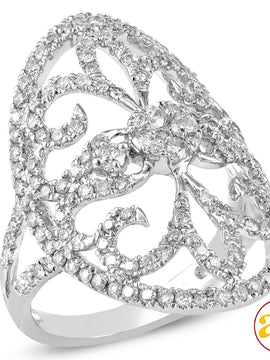 14KW 1.50CTW DIAMOND DESIGNER RING