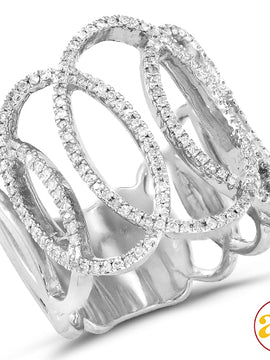 14KW 0.40CTW DIAMOND DESIGNER RING