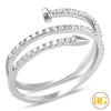 14KW 0.35CTW DIAMOND DESIGNER &quot;NAIL&quot; RING