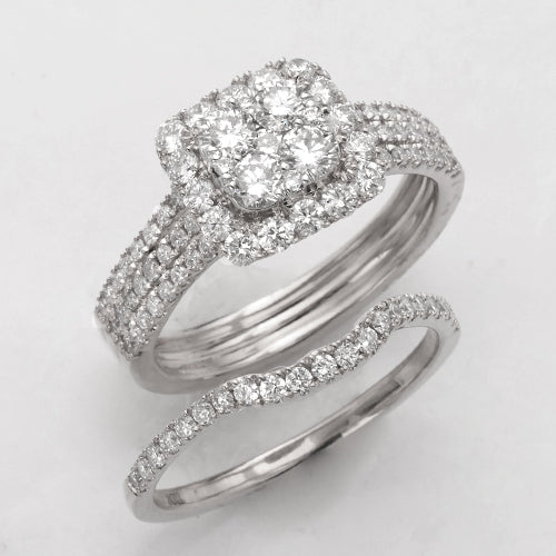 14KW 1.50CTW DIAMOND BRIDAL SET