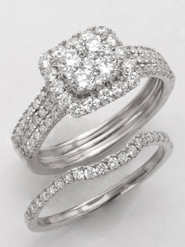 14KW 1.50CTW DIAMOND BRIDAL SET