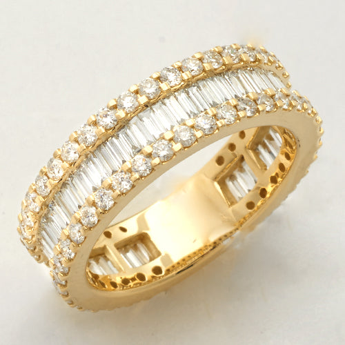 14KY 1.00CTW DIAMOND HALF ETERNITY BAND