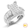 14KW 2.00CTW ROUND DIAMOND CINDERELLA RING