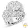 14KW 3.85CTW DIAMOND FANCY FLOWER RING