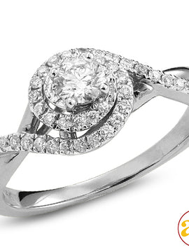 14KW 0.55CTW DIAMOND BRIDAL RING [0.28CT CENTER]