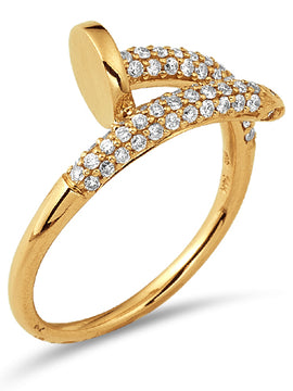 14KY 0.50CTW DIAMOND DESIGNER NAIL RING