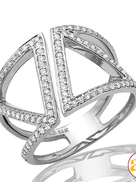 14KW 0.50CTW DIAMOND DESIGNER RING