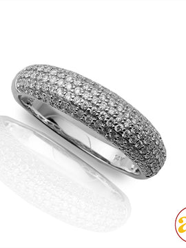 14KW 0.85CTW DIAMOND LOW DOME LADIES BAND