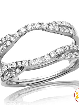 14KW 0.55CTW DIAMOND BRIDAL RING GUARD