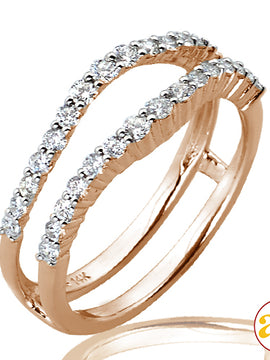 14KR 0.60CTW DIAMOND BRIDAL RING GUARD