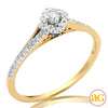 14KY 0.25CTW DIAMOND KITE SHAPE PROMISE RING