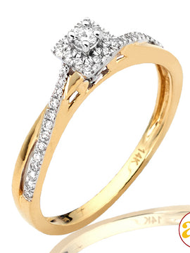 14KY 0.25CTW DIAMOND PROMISE RING