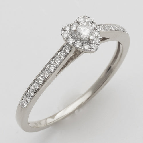 14KW 0.25CTW DIAMOND HEART PROMISE RING