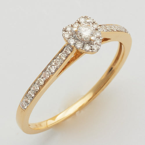 14KY 0.25CTW DIAMOND HEART PROMISE RING