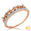 14KR 0.20CTW DIAMOND PRINCESS CROWN BAND