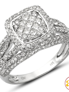 14KW 1.50CTW INV. PC DIAMOND ROUND HEAD RING WITH