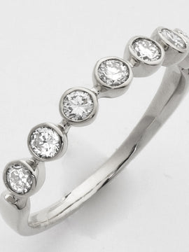 14KW 0.50CTW DIAMOND BAND - 7 STONE BEZEL SET