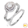 14KW 1.00CTW DIAMOND BRIDAL SET - DOUBLE OCTAGON H