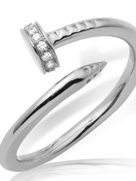 14KW 0.15CTW DIAMOND DESIGNER NAIL RING