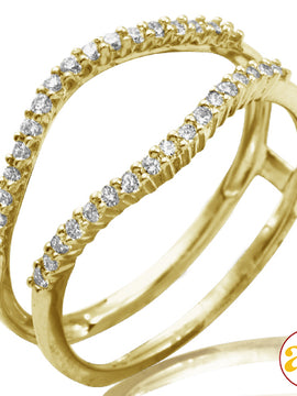 14KY 0.25CTW DIAMOND RING GUARD