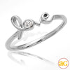 14KW 0.05CTW DIAMOND DESIGNER &apos;LOVE&apos; RING