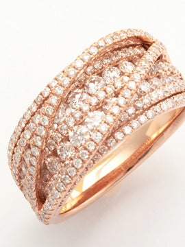 14KR 1.55CTW DIAMOND FANCY MULTI LAYER BAND