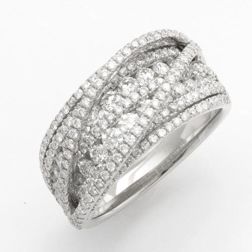 14KW 1.55CTW DIAMOND FANCY MULTI LAYER BAND