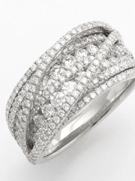 14KW 1.55CTW DIAMOND FANCY MULTI LAYER BAND